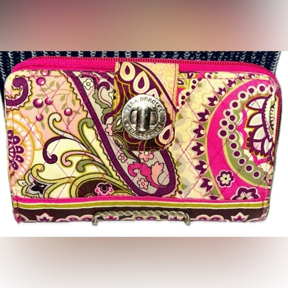 Vera Bradley Berry Paisley Turn Lock Wallet - Picture 3 of 14